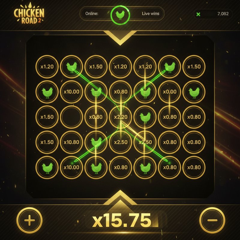 Schermata di gioco Chicken Road 2 con moltiplicatori
